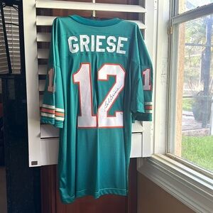 Bob Griese certified authentic Miami Dolphins jersey. Size XL.